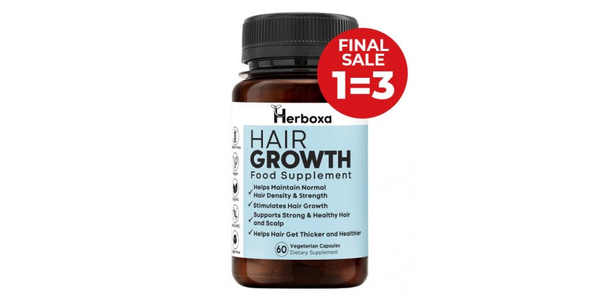 Herboxa Hair Growth | cu vitamina A, C, D3, zinc, fier și biotină